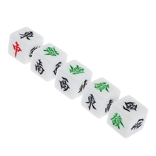 UPKOCH 5 Stück Mahjong-würfel Windrichtungswürfel für Partyspiele Acrylwürfel-Requisite Leicht Einfach Zu Greifen für Den Einsatz in Der Hausbar von UPKOCH