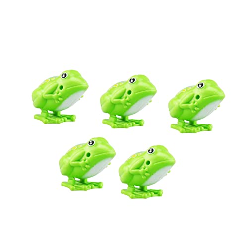 UPKOCH 5st Kinder Hüpfender Frosch Hüpfendes Froschspielzeug Pädagogisches Lustiges Spielzeug Uhrwerk Spielzeug Für Kinder Green von UPKOCH