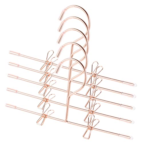 UPKOCH Elegante Kleiderbügel Für Puppen 5er-Pack Mini-kleiderbügel Für Die Puppenkollektion Von Jungen Und Mädchen Roségold Metall von UPKOCH