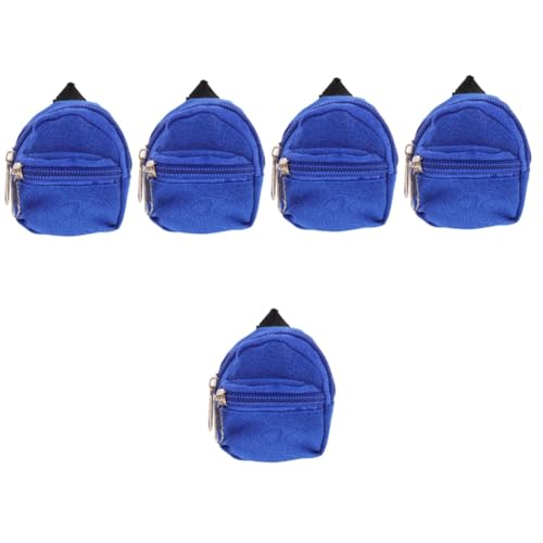 UPKOCH 5st Puppenrucksack Mini Schließfach Rucksäcke Rucksack Für Puppen Heimzubehör Kleine Schultasche Bjd Puppe Rucksack Requisiten Für Die Puppenfotografie Blue Polyester von UPKOCH