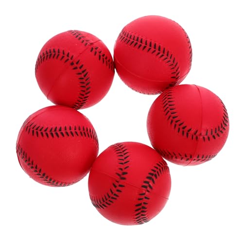 UPKOCH 5st Schaumstoff-Baseball Baseball Flummi Sporttrainingsbälle Softball-trainingsbälle Ball Spielen Baseball Üben Wettkampf-Baseball Kleinkind Jagt Baseballbälle Rot Pu von UPKOCH