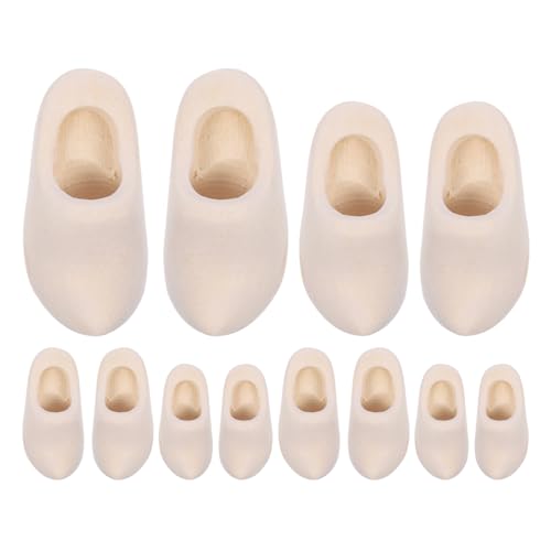 UPKOCH 6 Paar Miniatur-Holzschuhe – Mini-Holzclogs aus Holland – DIY-unlackierte Holzschuhe – Mini-Puppenhaus-Dekor für Puppenhandwerk, Malerei, Schlüsselanhänger, 3 cm + 4 cm UPKOCH 6 Paar Miniatur-Holzschuhe – Mini-Holzclogs aus Holland – DIY-unlackierte Holzschuhe – Mini-Puppenhaus-Dekor für Puppenhandwerk, Malerei, Schlüsselanhänger, 3 cm + 4 cm von UPKOCH