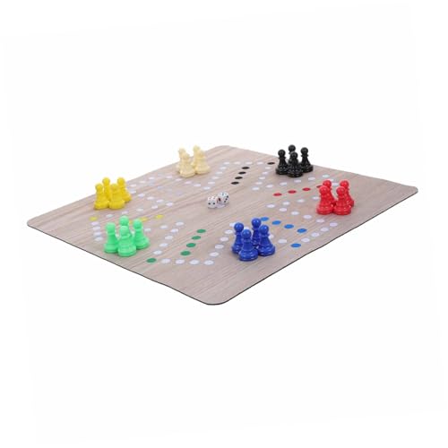 UPKOCH 6 Personen Flying Chess Brettspiel Klassisches Reisespiel Für Familienfeiern Tragbares Und Lustiges Flying Chess Spielbrett Mit Gummimatte Ideal Für Unterwegs von UPKOCH