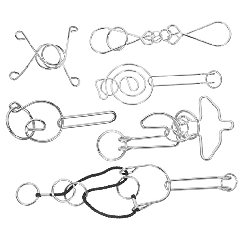 UPKOCH 6 Stück Mingsuo Puzzles Mentale Schnalle Intellektuelle Schnalle Ineinander Greifender Kinderring Schulzubehör Intellektueller Knoten Ineinander Greifendes Puzzle Pädagogisches von UPKOCH