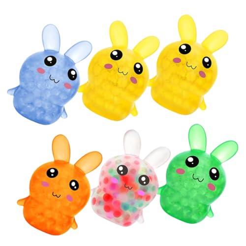 UPKOCH 6 Stück Pinch Music Bunny Spielzeuge Für Stressabbau Kaninchen Angstabbau Dehnbares Zappelspielzeug Sensorisches Quetschspielzeug Quetschspielzeug von UPKOCH