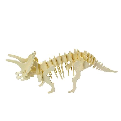 UPKOCH 6 Stück Puzzle-Dinosaurier- Pädagogisches Puzzle Puzzles Lernspielzeug Für Babys Jugsaw Khaki Hölzern von UPKOCH