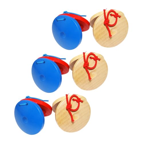 UPKOCH 6 Stück Teiliges Castagnetten aus Holz Pädagogisches Musikspielzeug zur Frühkindlichen Sichere Glatte Kanten für Musikalische Früherziehung und Sensorische Entwicklung UPKOCH 6 Stück Teiliges Castagnetten aus Holz Pädagogisches Musikspielzeug zur Frühkindlichen Sichere Glatte Kanten für Musikalische Früherziehung und Sensorische Entwicklung von UPKOCH