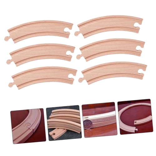 UPKOCH 6 Stück Teiliges Holzschienen für Gebogenen Gleisen Sichere Holzeisenbahn Zubehörteile zum Zusammenbauen Fördert Motorische Fähigkeiten und Kreatives UPKOCH 6 Stück Teiliges Holzschienen für Gebogenen Gleisen Sichere Holzeisenbahn Zubehörteile zum Zusammenbauen Fördert Motorische Fähigkeiten und Kreatives von UPKOCH
