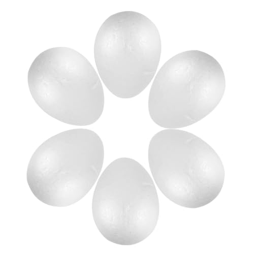 UPKOCH 6 Stück Teiliges Kunststoffeier für DIY Projekte Weiße Schaum Eier zum Malen und Dekorieren für Ostern und Fotografie Bastelmaterialien für Erwachsene UPKOCH 6 Stück Teiliges Kunststoffeier für DIY Projekte Weiße Schaum Eier zum Malen und Dekorieren für Ostern und Fotografie Bastelmaterialien für Erwachsene von UPKOCH