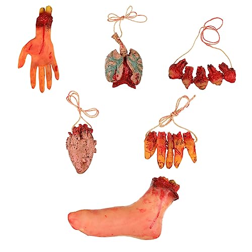 UPKOCH 6 Stück Tricky Toys Gefälschte Gebrochene Finger Banner Dekorationen Zubehör Halloween Kettensäge Gefälschte Hand Halloween Hand Geister Festival Szene Requisiten Halloween von UPKOCH