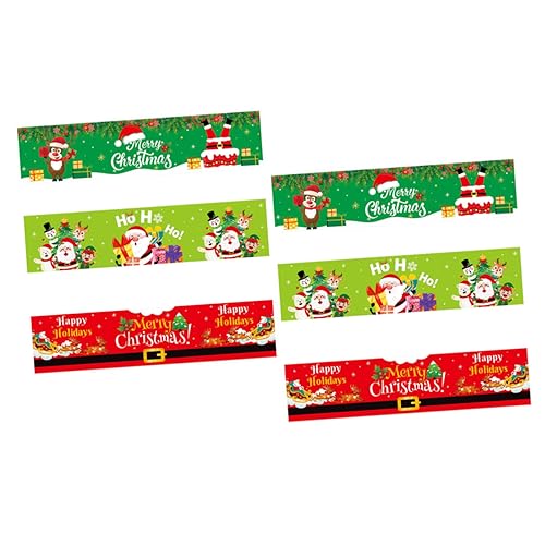 UPKOCH 6 Stück Weihnachtsdeko Aufkleber Für Wasserflaschen Weihnachtsanhänger Weihnachtsplüschtiere Weihnachtsaufkleber Anhänger Aufkleber Weinetikettenpapier von UPKOCH