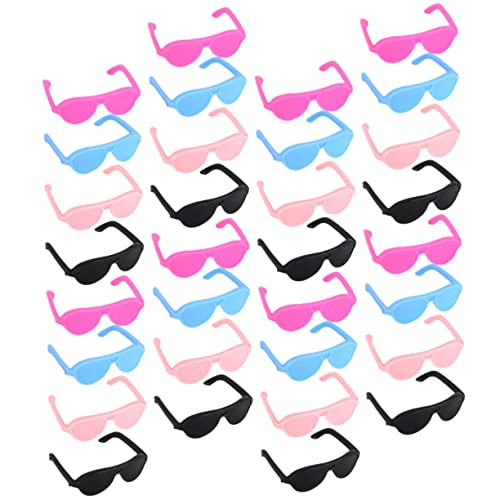 UPKOCH 60St Puppe Mini-Brille Kinderparty-Accessoires Puppenbrillen DIY-Puppenzubehör Miniaturpuppenbrille Sonnenbrille zum Selbermachen Mini-Puppenhauszubehör Puppe Sonnenbrille Plastik von UPKOCH