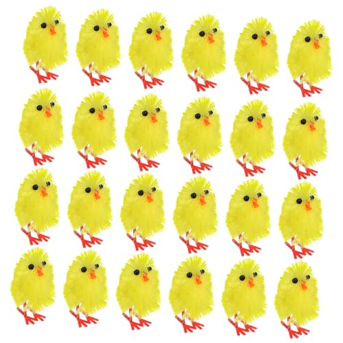 UPKOCH 60st Osterdekoration Mini-küken-dekoration Kükenspielzeug Ostern Aufziehen Küken Spielzeug Hühnerkorb Zu Ostern Gelbes Huhn Osterparty Yellow Chemiefaser Und Kunststoff von UPKOCH