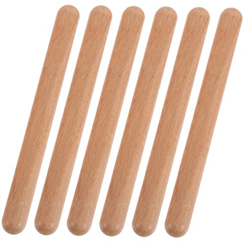 UPKOCH 6St Stock für Musikinstrumente kinderinstrumente musikinstrumente Instrument musikspielzeug Musikstick Rhythmusschläger für frühpädagogische Musikstöcke Holz von UPKOCH