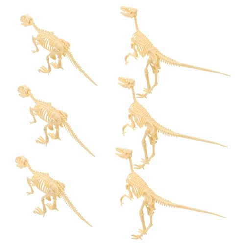 UPKOCH 6st Dinosaurier-fossil-Modell Spielzeug Für Fossilien Kind Wasserspielzeug Skelett Rex Mini-dinosaurierfiguren Auto Spielzeug Dinosaurier-Party Spielzeug Spielzeuge Abs Beige von UPKOCH