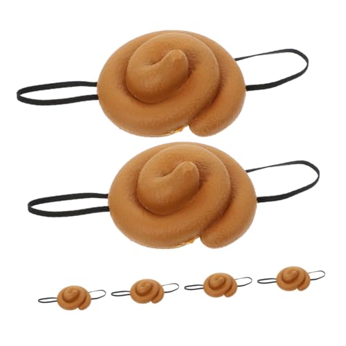 UPKOCH 6st Mütze KOT-Stirnband KOT-Haarband Festliche Kopfbedeckung Emoticon-hutspielzeug Poop-Hut-streich-Requisite Halloween- -Kopfbedeckung Dummes Stirnband Poop-stütze Brown PVC von UPKOCH