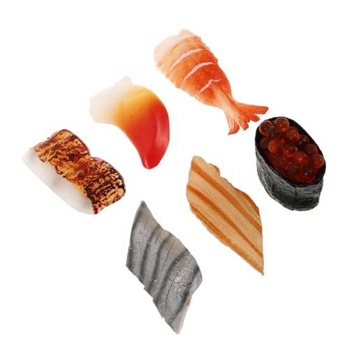 UPKOCH 6st Sushi-Simulation Lebensechtes Sushi-Modell Simulationsmodell Für Sushi-Lebensmittel Simuliertes Sushi- Realistisches Sushi-Modell Japanisches Sushi-Modell Plastik von UPKOCH