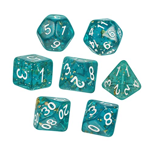 UPKOCH 7St Würfel aus Acryl polyedrische Würfel Rollenspiel Würfel mehrseitige Würfel Polyederwürfel Würfel Spielzeug lichtwürfel travel Cubes würfel Spielwürfel Brettspiel Würfel Blue von UPKOCH