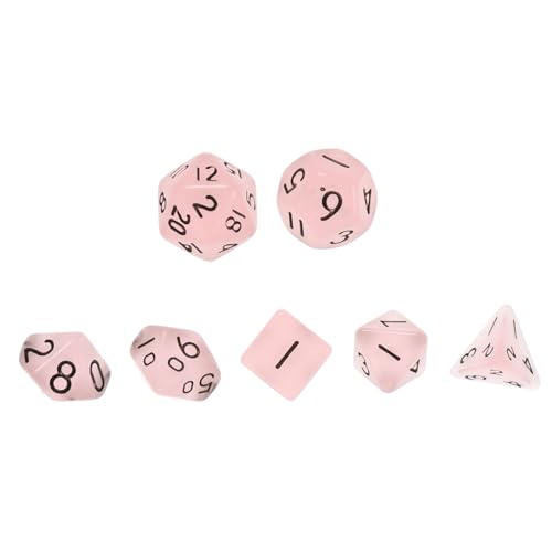 UPKOCH 7st Leuchtende Würfel Kartenspielwürfel Sechsseitige Würfel Leuchtendes Spielzeug Tischwürfel Würfel Spielzeug Würfel Brettspiele Led-würfel Für Tabletop-Spiele Würfeln Acryl Rosa von UPKOCH