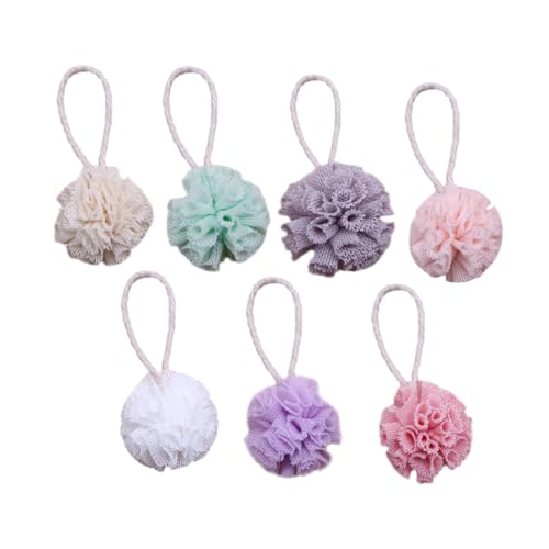 UPKOCH 7st Puppenhaus-badeball Badeschwämme Badeschwamm Dusche Kleine Duschschwämme Mini Luffa Bademaschenschwamm Luffa-Bad Leute Aus Dem Puppenhaus Mini-Enten Polyester von UPKOCH