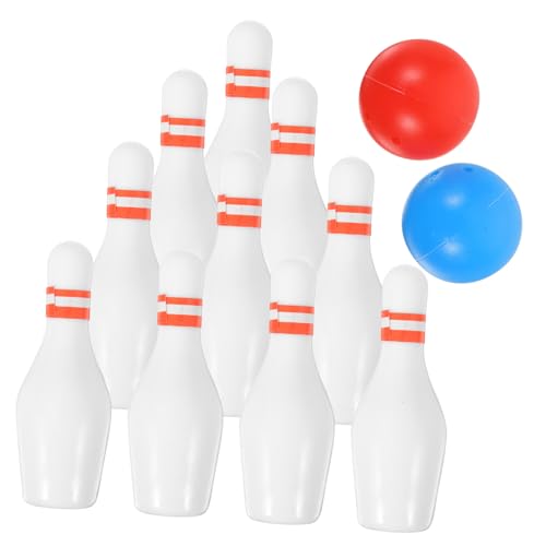 UPKOCH 8 Sätze Spielzeug-Bowlingkugel Mini-Desktop-Bowling-Spielzeug Puppenhauszubehör Spielzeuge Kinderspielzeug winzige Häuser Trainingsanzug Mini-Bowling-Modell Mini- -Harz-Bowling von UPKOCH