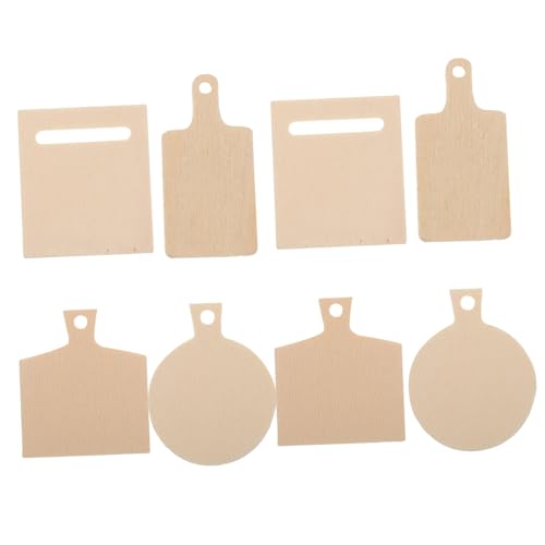 UPKOCH 8 Stück Mini Schneidebrett Modellschneidebrett Basteln Mini Spielküche Mini Käsebrett Kleine Schneidebretter Mini Schneidebretter Miniaturen Puppenhaus Zubehör Beige Aus von UPKOCH