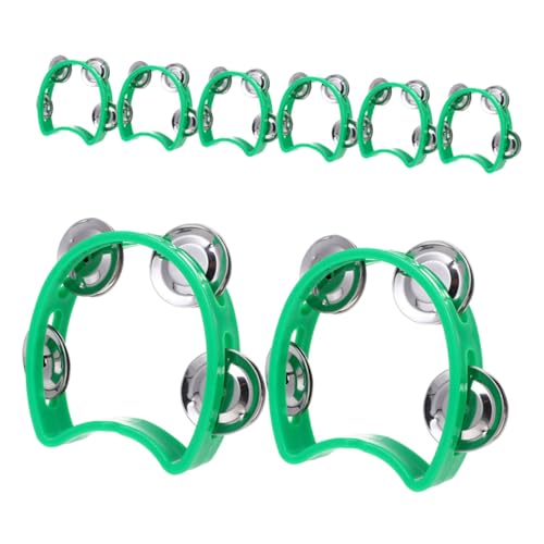 UPKOCH 8 Stück Teiliges Grünes Kunststoff-Tamburin mit Doppelt Klingelnden Schellen für Rhythmisches Musikinstrument für Vorschule Gruppenaktivitäten Musikförderung und Familienfeiern UPKOCH 8 Stück Teiliges Grünes Kunststoff-Tamburin mit Doppelt Klingelnden Schellen für Rhythmisches Musikinstrument für Vorschule Gruppenaktivitäten Musikförderung und Familienfeiern von UPKOCH