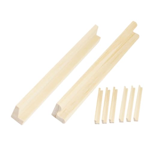 UPKOCH 8Er Set Holz Buchstaben Basis Show Rack Domino Tabletts Holz Präsentationshalter Domino Halter Domino Spielzubehör DIY Domino Racks DIY Versorgung Domino Karten Basen von UPKOCH