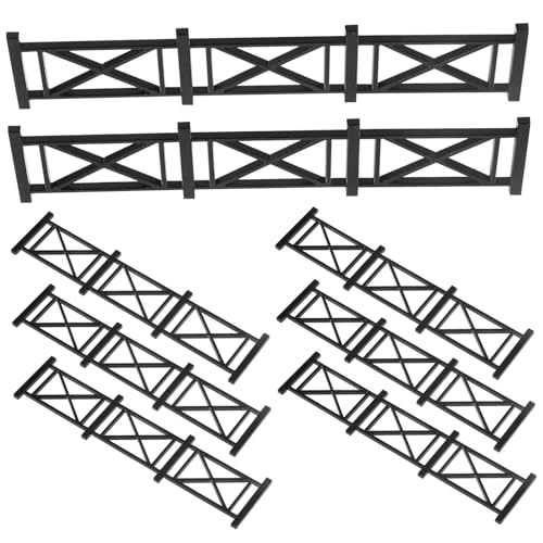 UPKOCH 8St Geländermodell Miniatur-Hausbausatz Landschaftsdekor Minizaun SES Lattenzaun Szene bastelzeug bastelst zäune Modellzaun Miniatur Gartenzaun Zaundekoration Abs Black von UPKOCH