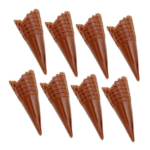 UPKOCH 8St Knuspriges Kegelmodell Modelle für eistüten Mini-Eistüten Pop Eiscreme Modell Dekoratives Eiscreme Modell DIY Basteldekorationen Spielzeuge mit Eismünzen PVC Coffee von UPKOCH