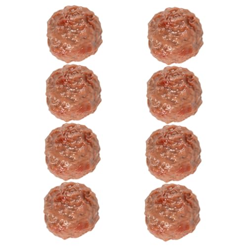 UPKOCH 8St Simulierte Rindfleischball-Requisiten Reisbällchen Fleischbällchen Rindfleisch Frikadellen Meatballs Gefälschte Rindfleisch-Fleischbällchen-Requisite Party-Requisite PVC Brown von UPKOCH