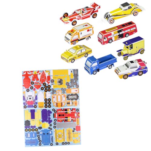 UPKOCH 8st 3D-rätsel Papierpuzzlespielzeug Papierpuzzles Für Jungen Papierpuzzles Für Kinder von UPKOCH