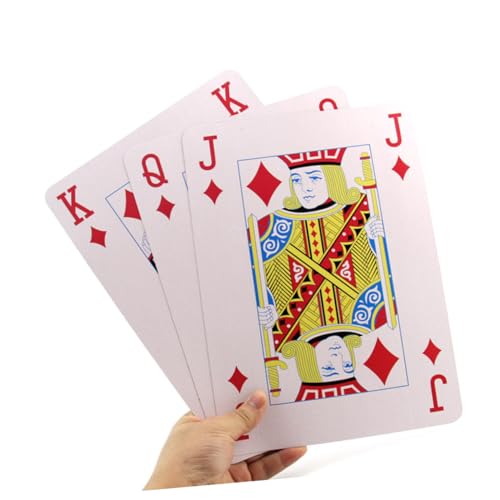 UPKOCH 9 A4 großer Schürhaken Tischspielkarten Große Spielkarten für Familienfeiern Hochwertige Spielkarten Pokerkarten für Familienfeiern Brettspiel-Poker kreative Pokerkarten Weiß von UPKOCH