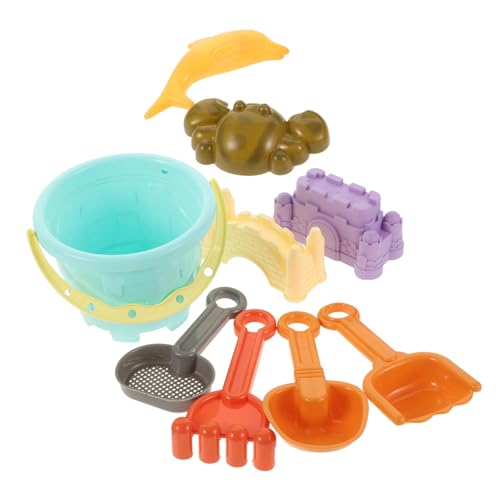 UPKOCH Sandspielzeug Set Junge 9st Strandspielzeug Sandalen Sandspielzeug Sandburg Bauen Sandrechen Sandspielsachen Badespielzeug Bausatz Für Sandburgen Strandschaufeln Plastik Sandbohrer Kinder von UPKOCH