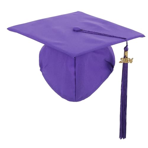 UPKOCH Abschlusskappe 2023 abschlussfeier graduation cap Hutschachteln verstellbare Graduierungskappe Party handwerkliche Abschlusskappe Abschlusshüte aus Polyester für Erwachsene Violett von UPKOCH