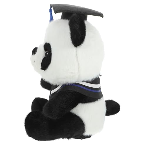 UPKOCH Absolvent der Doktorarbeit Panda Animal Toys The Souvenir Bedroom Decoration süßer Panda-Plüsch tragen Abschlusshut Plüschpanda Abschluss-Panda- PP Baumwolle Blue von UPKOCH