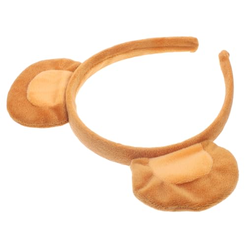 UPKOCH Affenohren Stirnband Affen Stirnbänder Make-up-stirnbänder Pompon-stirnband Affenohren Und Affenkopf Gesicht Stirnband Waschen Tierische Stirnbänder Haarband Brown Plüsch von UPKOCH