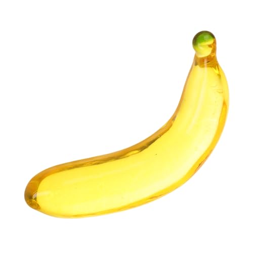 UPKOCH Bananenmodell Tischdekoration Banane Kinder Banane Künstliche Banane bürodekoration Gelbe Banane Schreibtisch-Bananenstatue dekorative Banane Wohndekoration Glas Yellow von UPKOCH