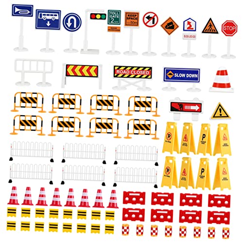 UPKOCH Barrikadenschild -Verkehrsschilder für Bauzeichen verkehrszeichen Lernen verkehrszeichen Ampel Ampelmodelle Plastik von UPKOCH