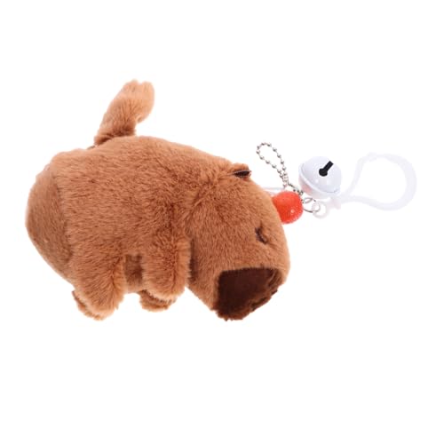 UPKOCH Capybara Schlüsselanhänger Schlüsselschmuck Flauschiger Schlüsselanhänger Plüsch-anhänger Stofftierpuppen Kuscheltier-anhänger Tasche Hängende Dekoration Light Brown Pp Baumwolle von UPKOCH