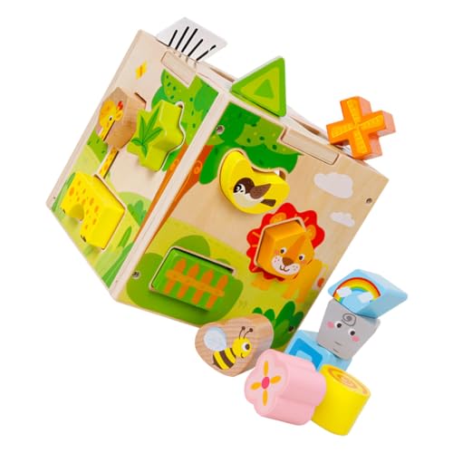 UPKOCH Cartoon-Intelligenz Box -rätsel Cartoon- Cartoon-bausteine Kinderspielzeug Kinderrätsel Rätsel Rätsel Zusammengebautes Puzzle-bausteine Green Hölzern von UPKOCH