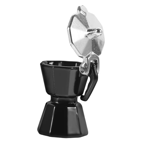 UPKOCH Coffee Pot Doll House Becher Appliances Dollhouse Espresso Dolls Herd Top Coffee Maker Kit Vending Niedliche Maschine Miniatur Partyzubehör Tun Tragbare Tiere Schwarze Legierung von UPKOCH