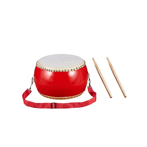 UPKOCH Cowhide Trommel 20cm Percussion Instrument Mit Schlagstöcken Und Tragegurt Für Musik Und Aufführungen Ideal Für Kleine Musiker von UPKOCH