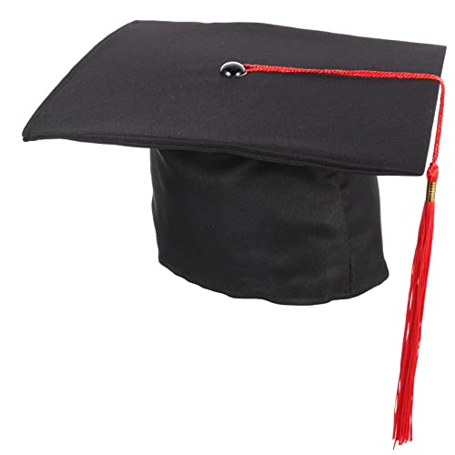 UPKOCH Abschluss Hut Für Erwachsene Verstellbarer Doktorhut Aus Stoff DIY Graduation Cap Für Abschlussfeiern Schwarze Absolventenkappe Für Bachelor Master Und Uni Studium von UPKOCH