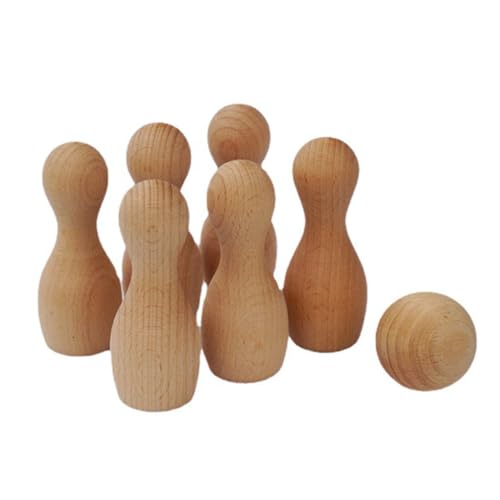 UPKOCH DIY Bowling spielset aus Langlebigem Buchenholz Mini Bowling pins und Ball Natürliches Holz ohne Lack Pädagogisches Eltern Junge Dekoratives Mini Haus Zubehör UPKOCH DIY Bowling spielset aus Langlebigem Buchenholz Mini Bowling pins und Ball Natürliches Holz ohne Lack Pädagogisches Eltern Junge Dekoratives Mini Haus Zubehör von UPKOCH