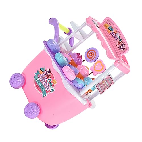 UPKOCH DIY Eistruck Trolley Simulationsspielzeug Für Jungen Und ädchen Kunterbuntes Eiscreme Verkaufswagen Spielset Pädagogisches Rollenspielzeug Für Kreative Spielstunden von UPKOCH