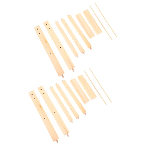 UPKOCH Deko Puppenkleiderhalter Halter für Kleiderbügel für Babys Mini-Kleiderbügel Mini Kleiderbügel kleiderständer puppenmöbel Mini-Hausschmuck Miniatur-Lagerregal aus Holz hölzern von UPKOCH