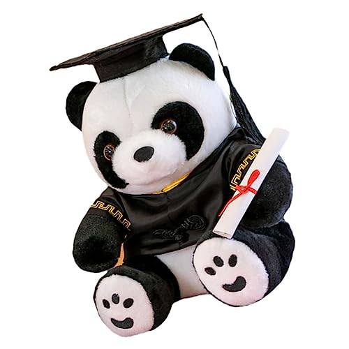 UPKOCH Doktor Panda Puppe Panda Mit Doktorhut Panda-Puppe Simulation Cartoon-Panda Simulierte Pandapuppe Stofftier Panda-verzierung Desktop - Puppe in Panda-Form Baumwolle von UPKOCH