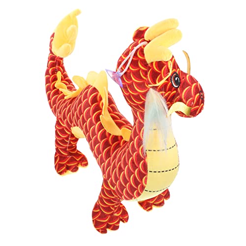 UPKOCH Drachen-Maskottchen- Plüschspielzeugpuppe Kuscheltier Drache Cartoon-Plüschtiere Hase tragen Drachen Kuscheltier wohnungsdeko Plüschdrache Stofftier rot von UPKOCH