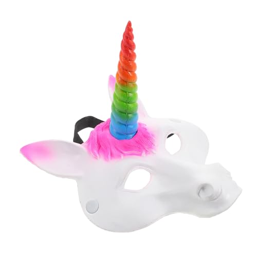 UPKOCH Einhorn-Maske Pferdemaske Tierkopfmaske Pferdekopfmaske Halloween-Einhorn-Kostüm tierische Cosplay-Maske Magische Maske Maskierte Maske lustige Kostüme Einhorn-Gastgeschenke Pu von UPKOCH